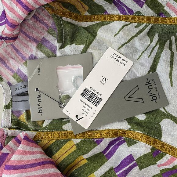 Blank London Top Womens XL Retro Floral Mod Balloon Sleeve Boho Anthropologie - Picture 11 of 14